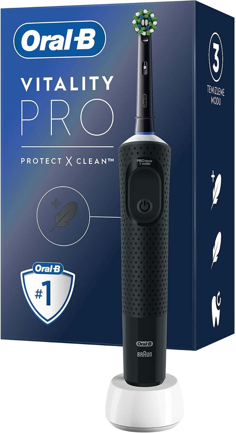 مسواک برقی Oral-B مدل Vitality Pro مشکی با قابلیت محافظت و تمیزکنندگی مسواک برقی Oral-B مدل Vitality Pro مشکی با قابلیت محافظت و تمیزکنندگی