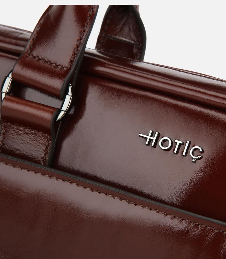 کیف لپتاپ و مدارک مردانه Hotic چرمی مشکی با ظاهر چروک کیف لپتاپ و مدارک مردانه Hotic چرمی مشکی با ظاهر چروک