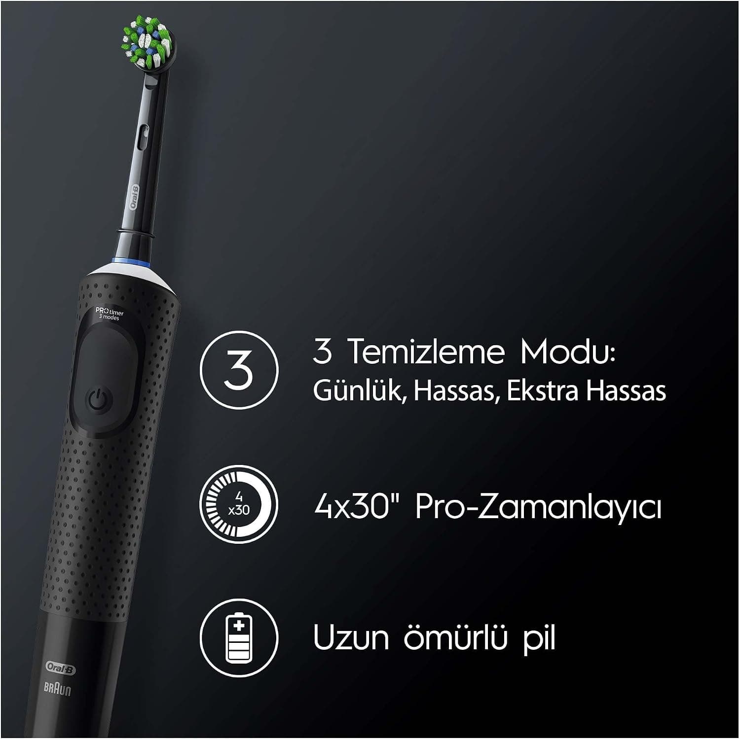 مسواک برقی Oral-B مدل Vitality Pro مشکی با قابلیت محافظت و تمیزکنندگی مسواک برقی Oral-B مدل Vitality Pro مشکی با قابلیت محافظت و تمیزکنندگی