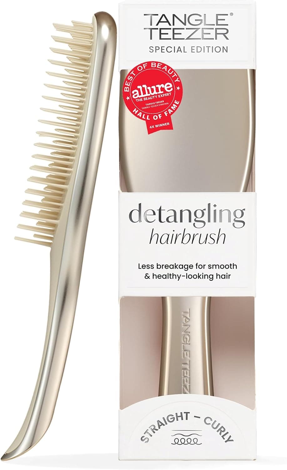 برس گرهبازکن مو Tangle Teezer Ultimate Detangler Chrome طلایی شامپاینی برس گرهبازکن مو Tangle Teezer Ultimate Detangler Chrome طلایی شامپاینی