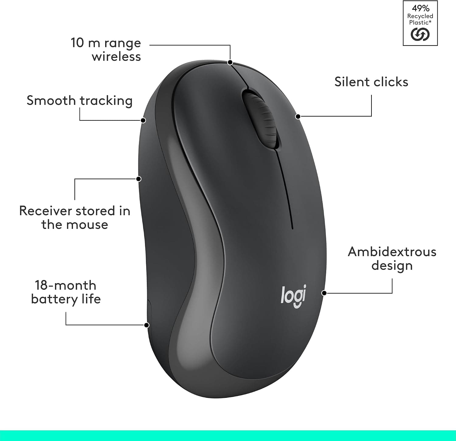 ست کیبورد و ماوس بیسیم Logitech با فناوری SilentTouch، صفحهکلید عددی کامل و AR، گرافیتی ست کیبورد و ماوس بیسیم Logitech با فناوری SilentTouch، صفحهکلید عددی کامل و AR، گرافیتی