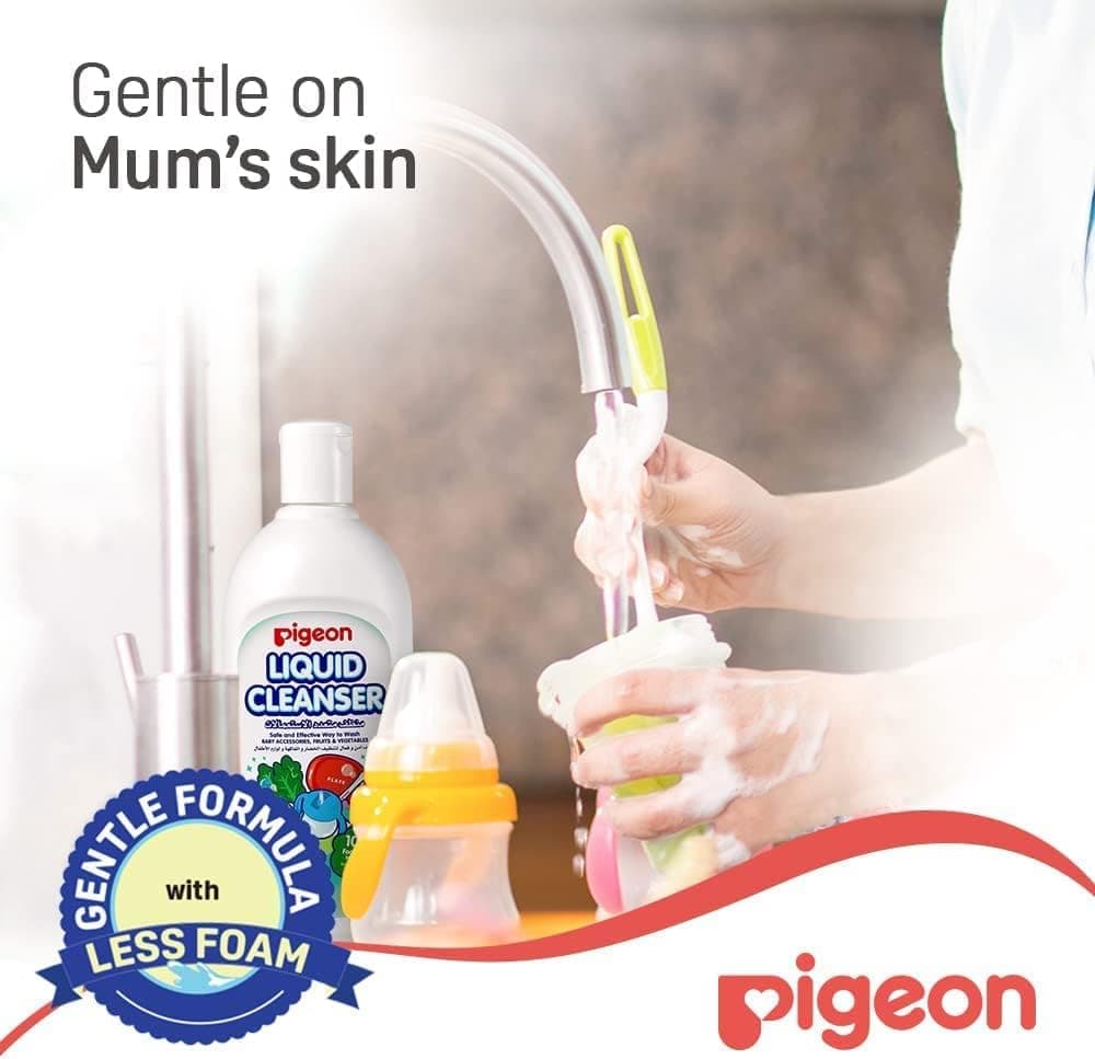 مایع شستشوی لوازم کودک، میوه و سبزی Pigeon سفید 450ml 2 عددی مایع شستشوی لوازم کودک، میوه و سبزی Pigeon سفید 450ml 2 عددی