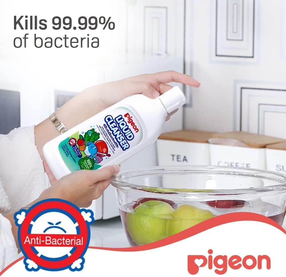مایع شستشوی لوازم کودک، میوه و سبزی Pigeon سفید 450ml 2 عددی مایع شستشوی لوازم کودک، میوه و سبزی Pigeon سفید 450ml 2 عددی