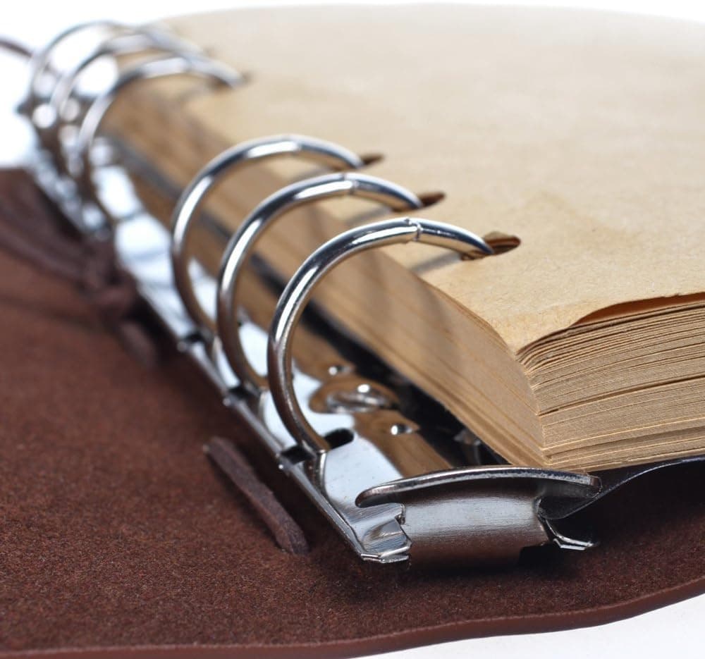 دفتر یادداشت قابلپرکردن MALEDEN Travel Journal با جلد چرم PU برجسته و صفحههای خالی و آویز رترو دفتر یادداشت قابلپرکردن MALEDEN Travel Journal با جلد چرم PU برجسته و صفحههای خالی و آویز رترو