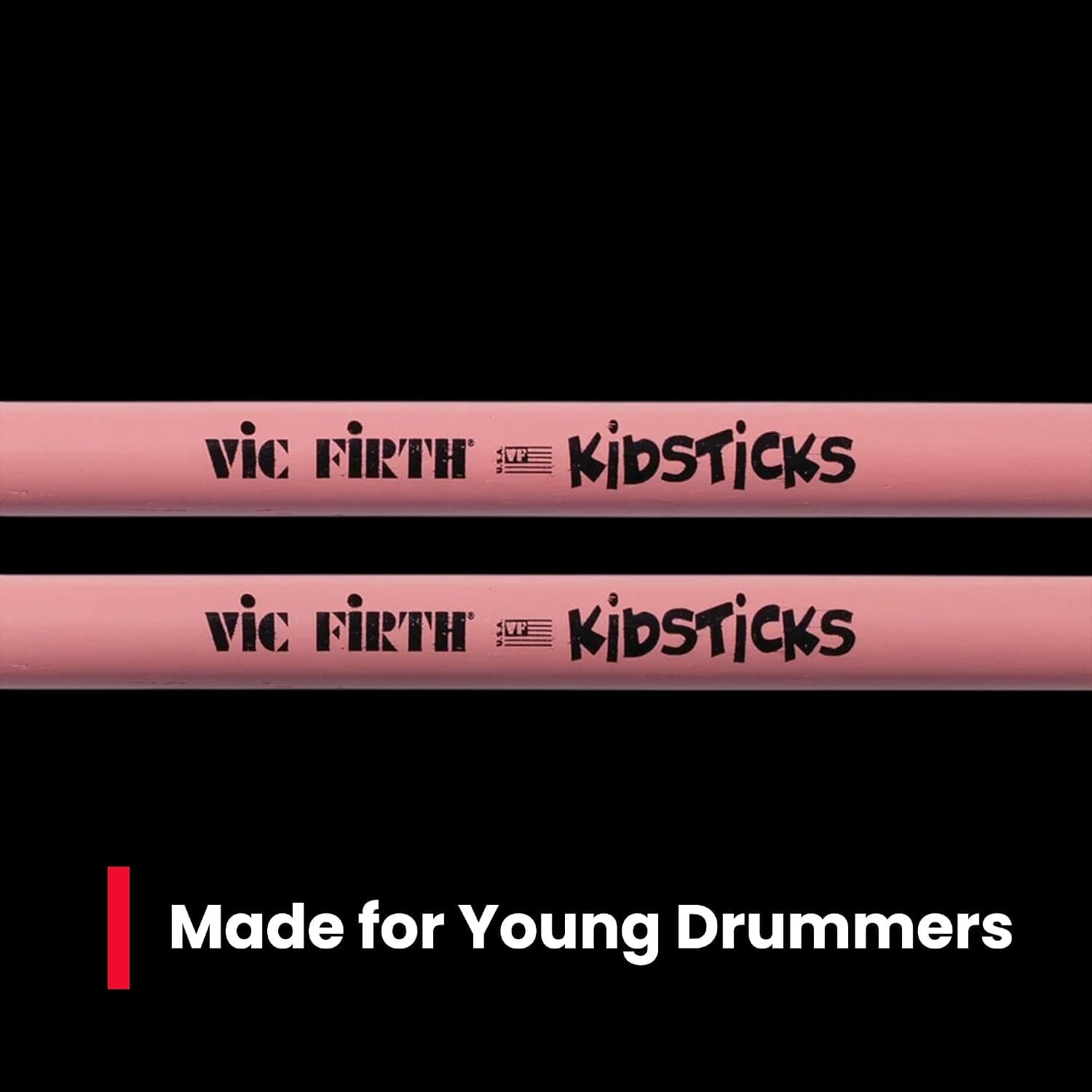 چوب درامز کودک جفتی Vic Firth صورتی از چوب هیکوری 0.520"X13" چوب درامز کودک جفتی Vic Firth صورتی از چوب هیکوری 0.520"X13"