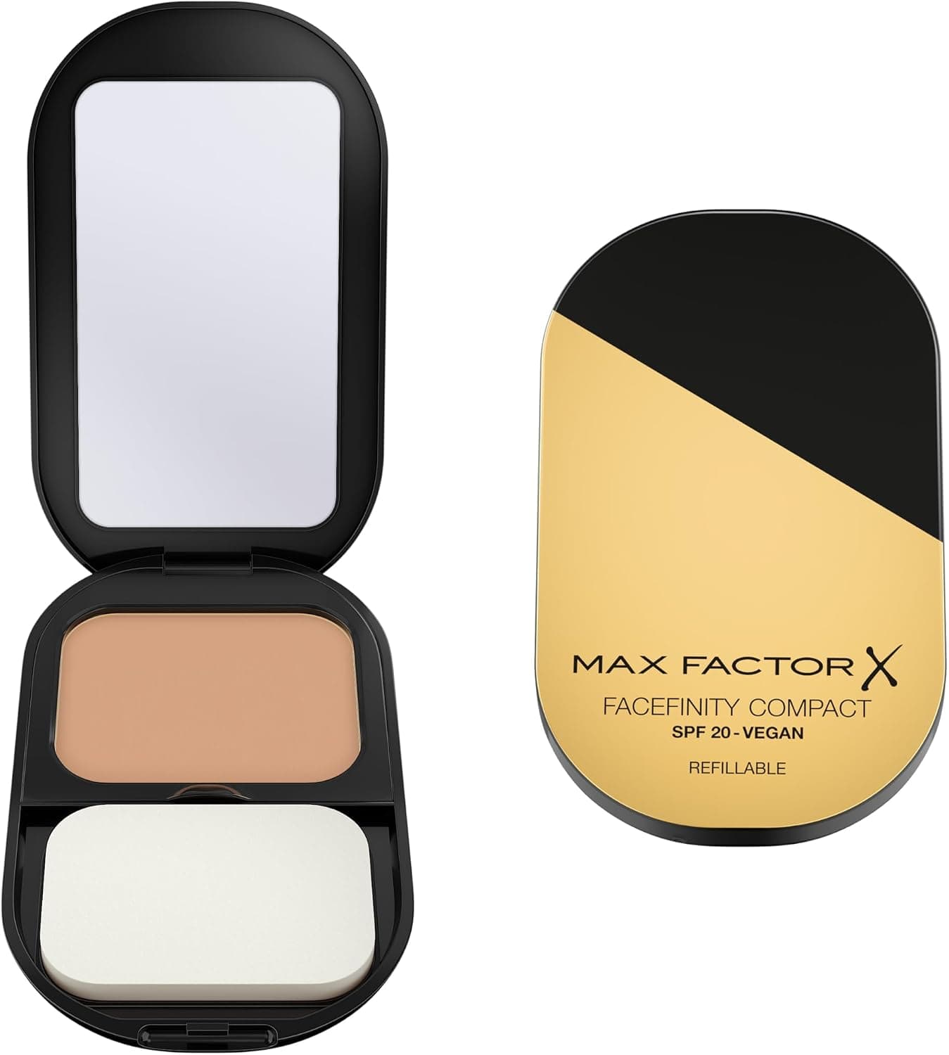 کرمپودر فشرده Max Factor Facefinity قابل شارژ با فرمول وگان، پوشش قابل ساخت، جلوه مات و SPF20، رنگ 001 پرسلان، 10g کرمپودر فشرده Max Factor Facefinity قابل شارژ با فرمول وگان، پوشش قابل ساخت، جلوه مات و SPF20، رنگ 001 پرسلان، 10g