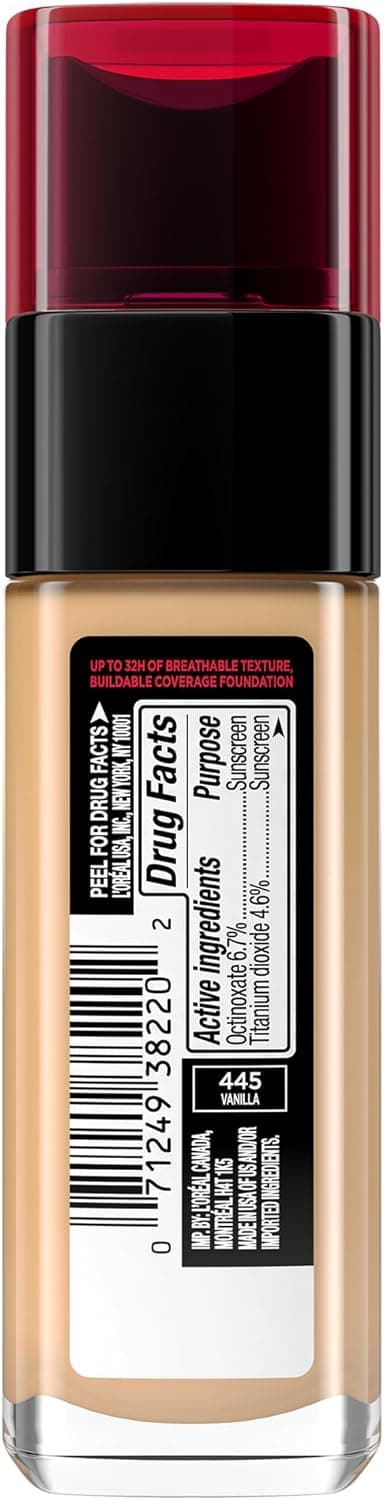 کرمپودر سبک L'Oreal Paris مدل Infallible Fresh Wear شماره 445 Vanilla کرمپودر سبک L'Oreal Paris مدل Infallible Fresh Wear شماره 445 Vanilla