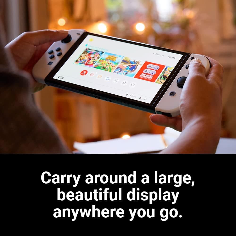 کنسول بازی Nintendo Switch مدل OLED، آبی نئونی/قرمز نئونی، نسخه بینالمللی کنسول بازی Nintendo Switch مدل OLED، آبی نئونی/قرمز نئونی، نسخه بینالمللی