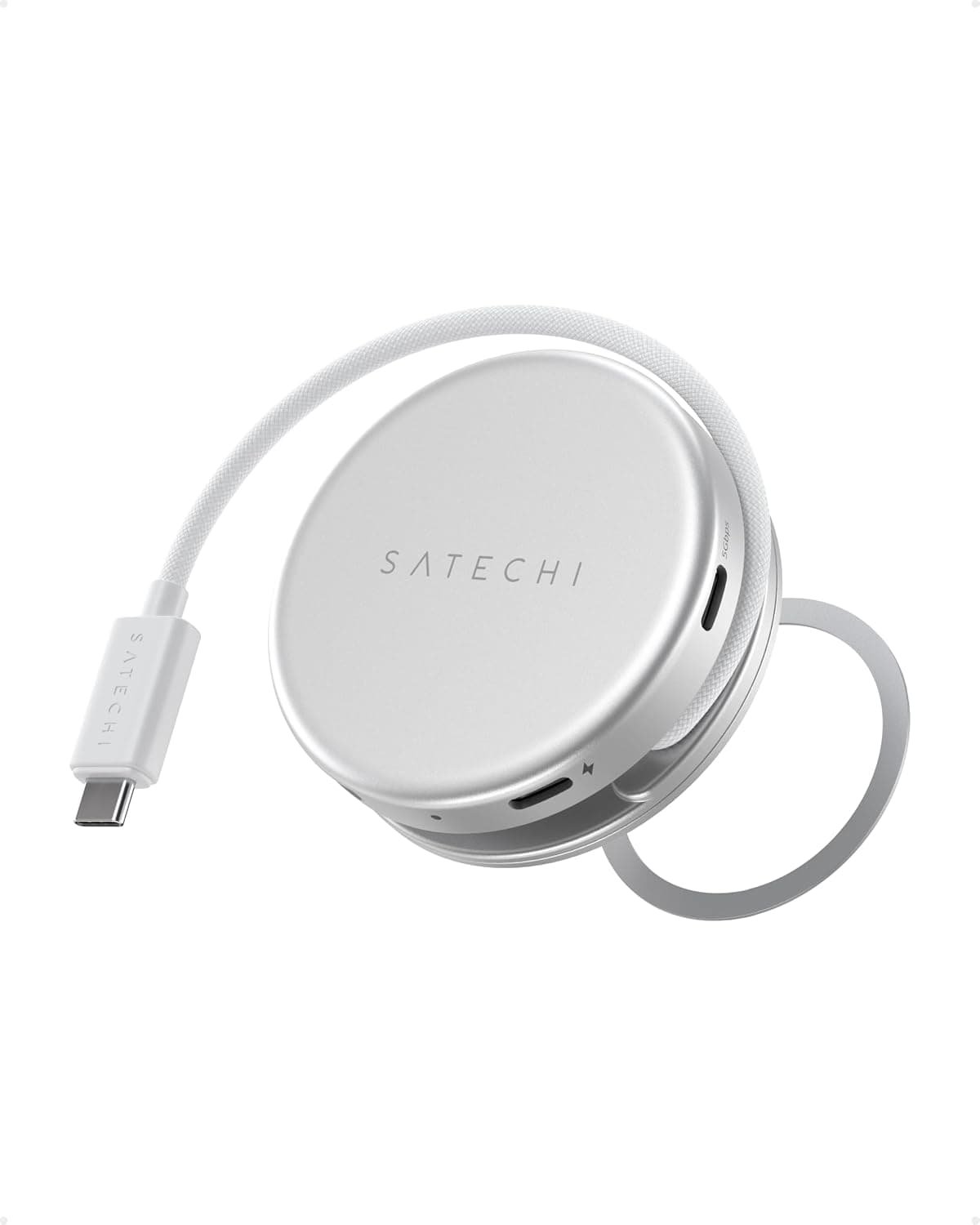 هاب USB-C 5-in-1 SATECHI با HDMI 4K@60Hz و کارتخوان SD نقرهای مدل OntheGo هاب USB-C 5-in-1 SATECHI با HDMI 4K@60Hz و کارتخوان SD نقرهای مدل OntheGo
