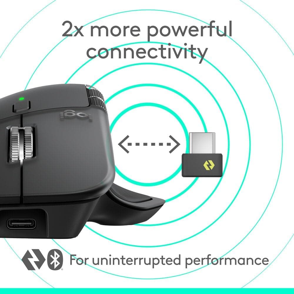 ماوس بیسیم ارگونومیک Logitech با بازخورد لمسی، اسکرول فوقسریع و شارژ USB-C، گرافیتی مدل MX Master 4 ماوس بیسیم ارگونومیک Logitech با بازخورد لمسی، اسکرول فوقسریع و شارژ USB-C، گرافیتی مدل MX Master 4