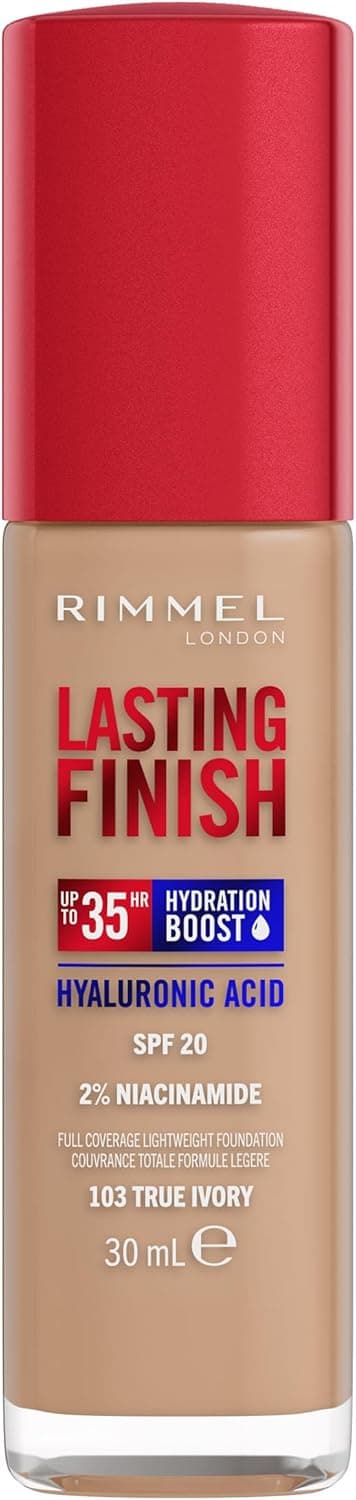 کرمپودر Rimmel London ماندگار 35 ساعته آبرسان با پوشش کامل، رنگ 103 عاجی روشن، 30ml کرمپودر Rimmel London ماندگار 35 ساعته آبرسان با پوشش کامل، رنگ 103 عاجی روشن، 30ml