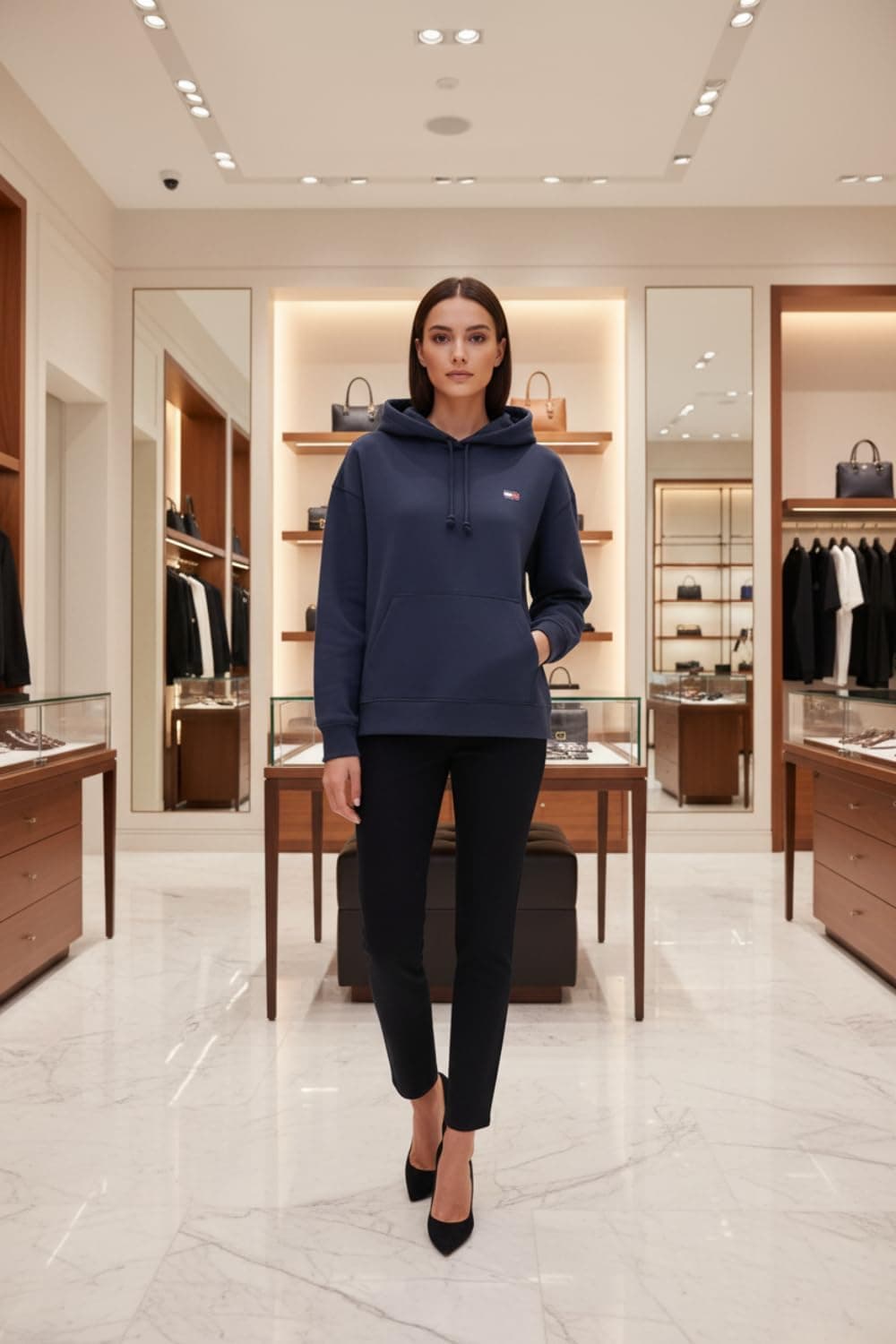 سویشرت کلاهدار زنانه Tommy Jeans مدل TOMMY HILFIGER TJW BXY BADGE HOODIE EXT سویشرت کلاهدار زنانه Tommy Jeans مدل TOMMY HILFIGER TJW BXY BADGE HOODIE EXT