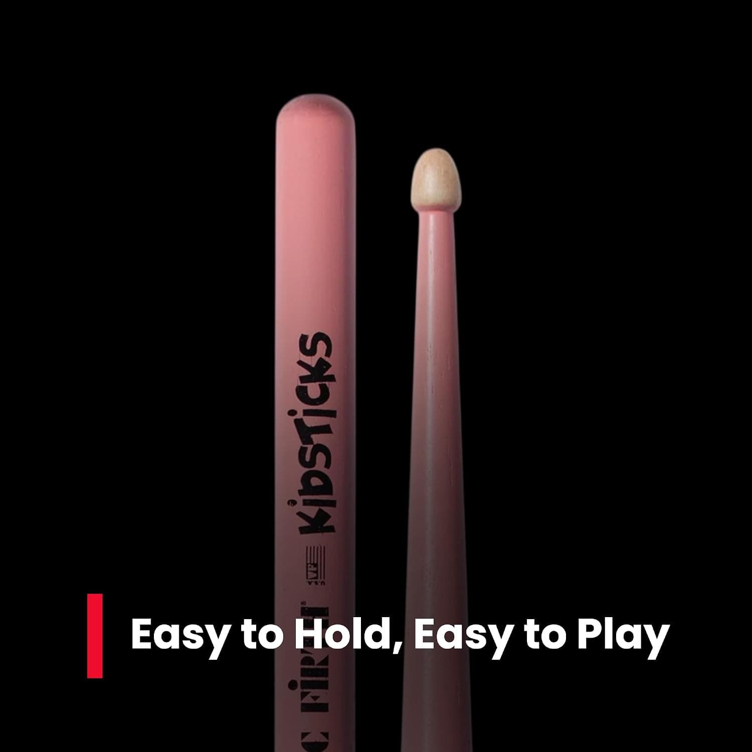 چوب درامز کودک جفتی Vic Firth صورتی از چوب هیکوری 0.520"X13" چوب درامز کودک جفتی Vic Firth صورتی از چوب هیکوری 0.520"X13"