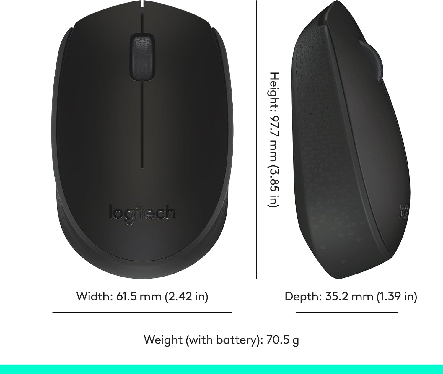 ماوس بیسیم Logitech مناسب کامپیوتر، مک و لپتاپ مشکی مدل M171 ماوس بیسیم Logitech مناسب کامپیوتر، مک و لپتاپ مشکی مدل M171