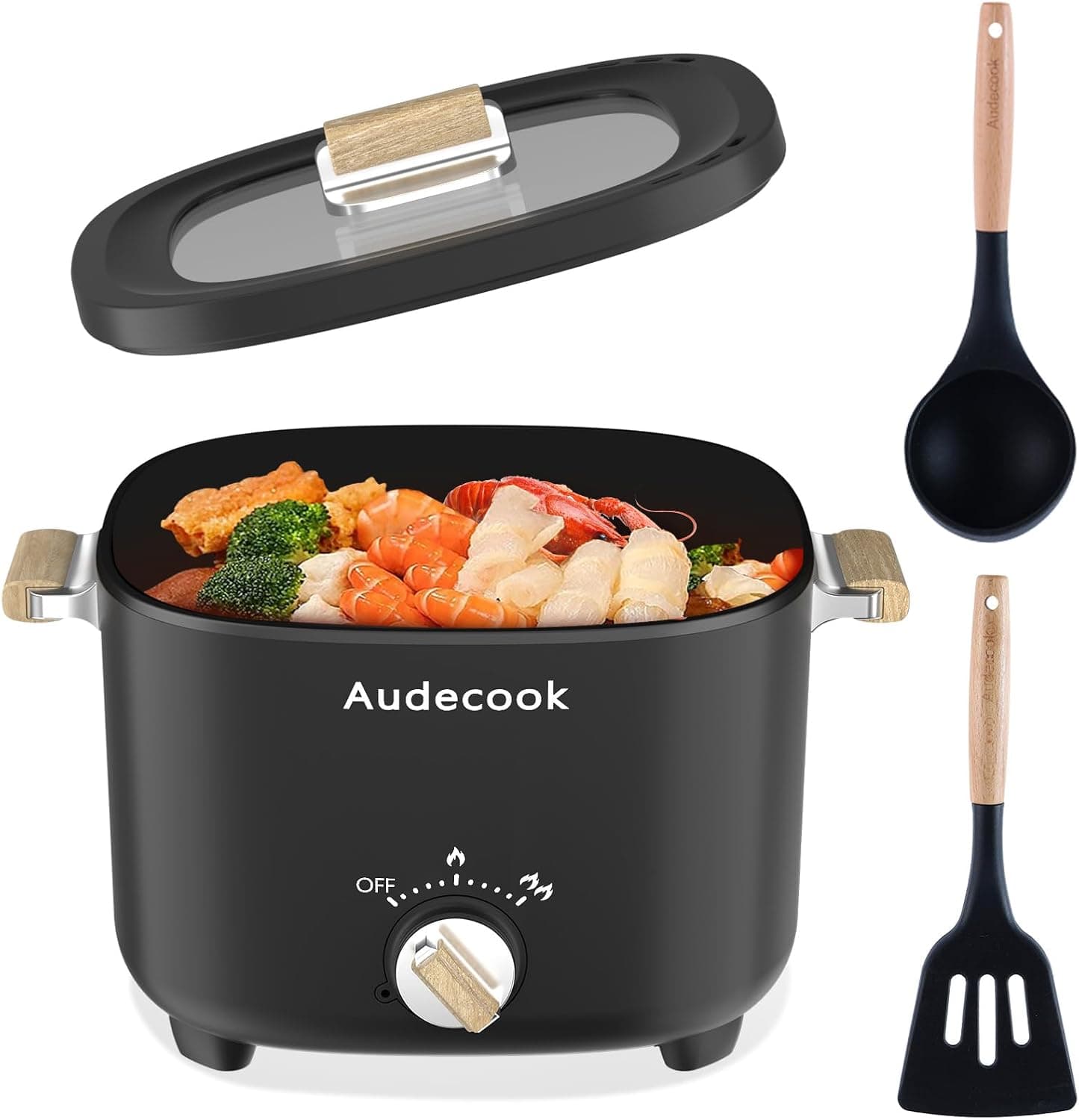 هات پات برقی قابل حمل Audecook 2.5L با پوشش نچسب مشکی هات پات برقی قابل حمل Audecook 2.5L با پوشش نچسب مشکی
