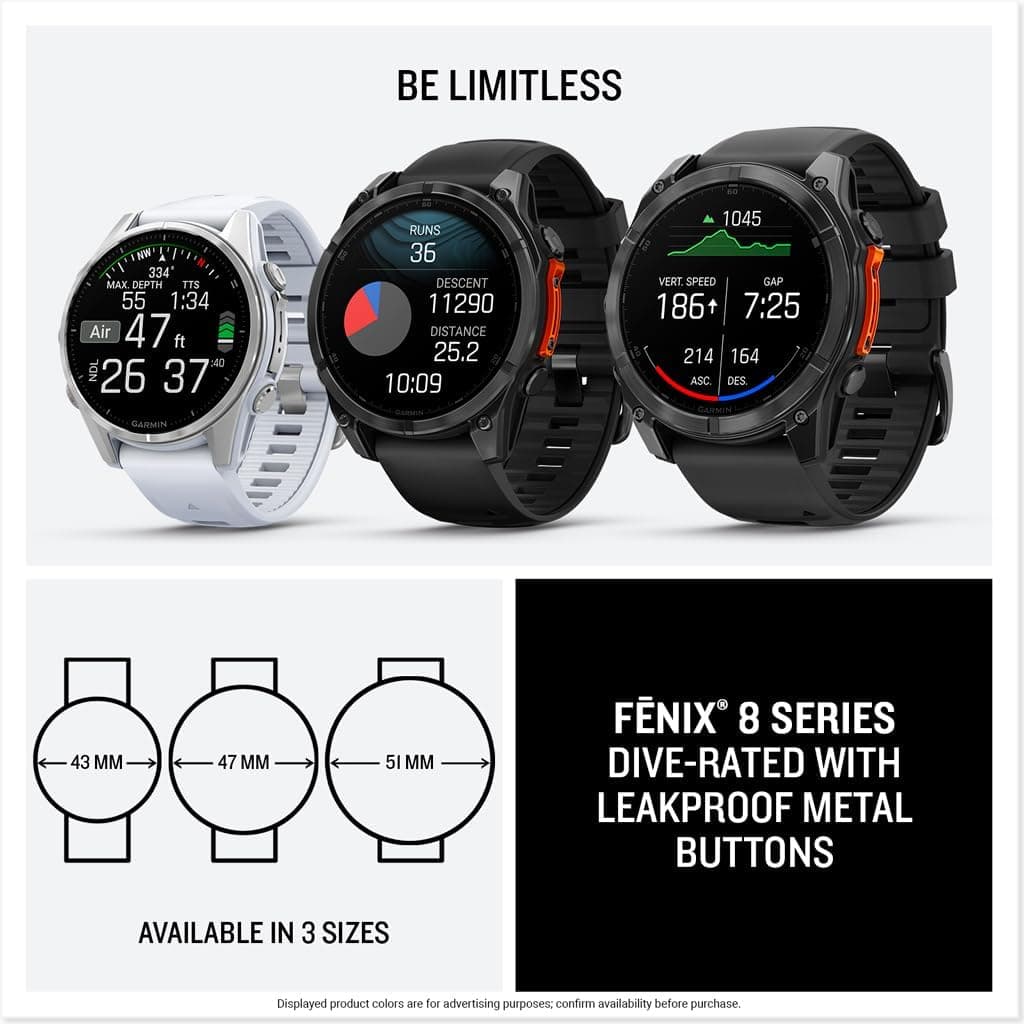 ساعت هوشمند Garmin مدل Fenix 8 47mm AMOLED خاکستری ساعت هوشمند Garmin مدل Fenix 8 47mm AMOLED خاکستری