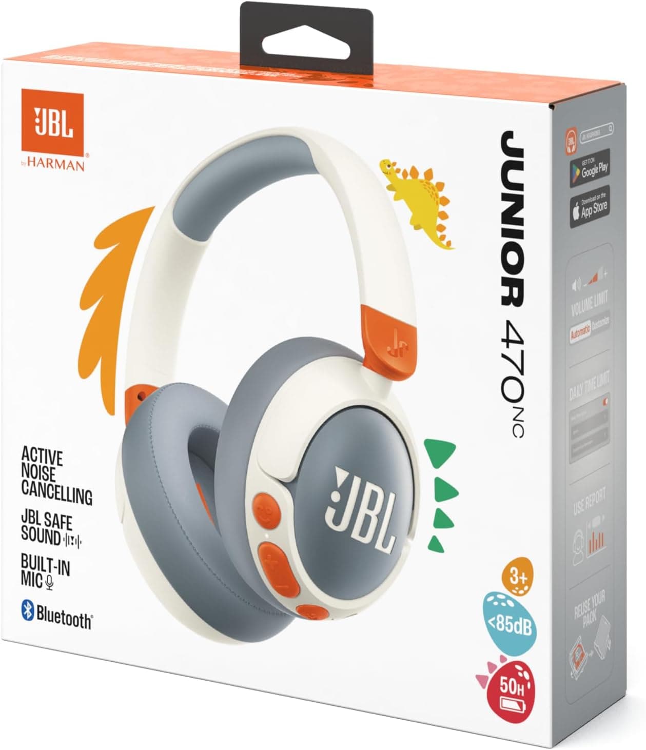 هدفون بیسیم بچگانه JBL با حذف نویز فعال مدل Junior 470 NC سفید هدفون بیسیم بچگانه JBL با حذف نویز فعال مدل Junior 470 NC سفید