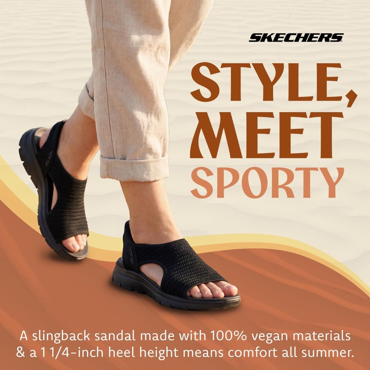 صندل ورزشی زنانه Skechers Summits مدل Sweetly Evolved صندل ورزشی زنانه Skechers Summits مدل Sweetly Evolved