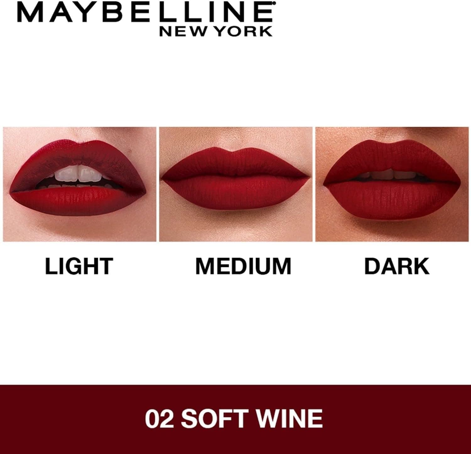 رژ لب مایع مَت Maybelline New York Sensational رنگ 02 شرابی ملایم 7 ml رژ لب مایع مَت Maybelline New York Sensational رنگ 02 شرابی ملایم 7 ml