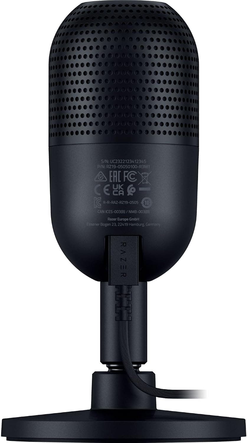 میکروفون USB Razer Seiren V3 Mini مشکی کاندنسر 14mm با دریافت کاردیوید میکروفون USB Razer Seiren V3 Mini مشکی کاندنسر 14mm با دریافت کاردیوید