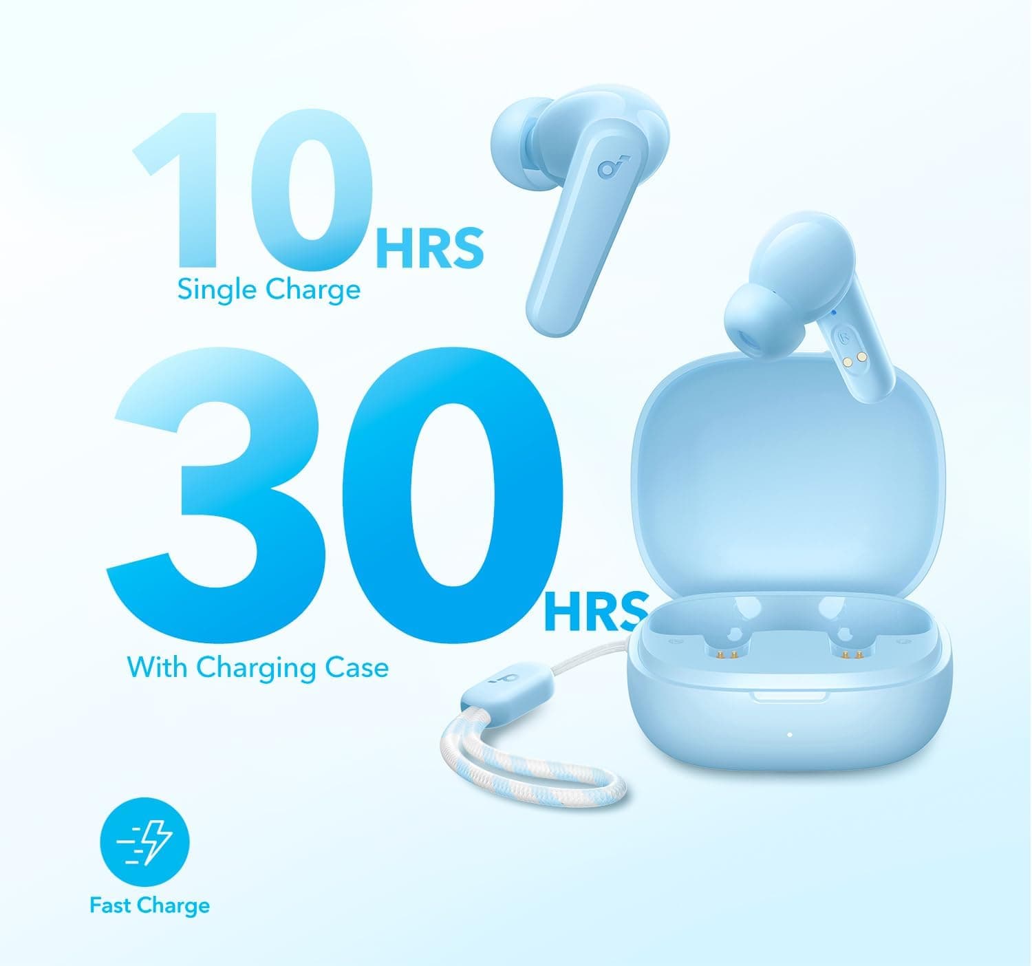 ایربادز soundcore by Anker با درایورهای 10mm، باس قدرتمند، 30H ایربادز soundcore by Anker با درایورهای 10mm، باس قدرتمند، 30H