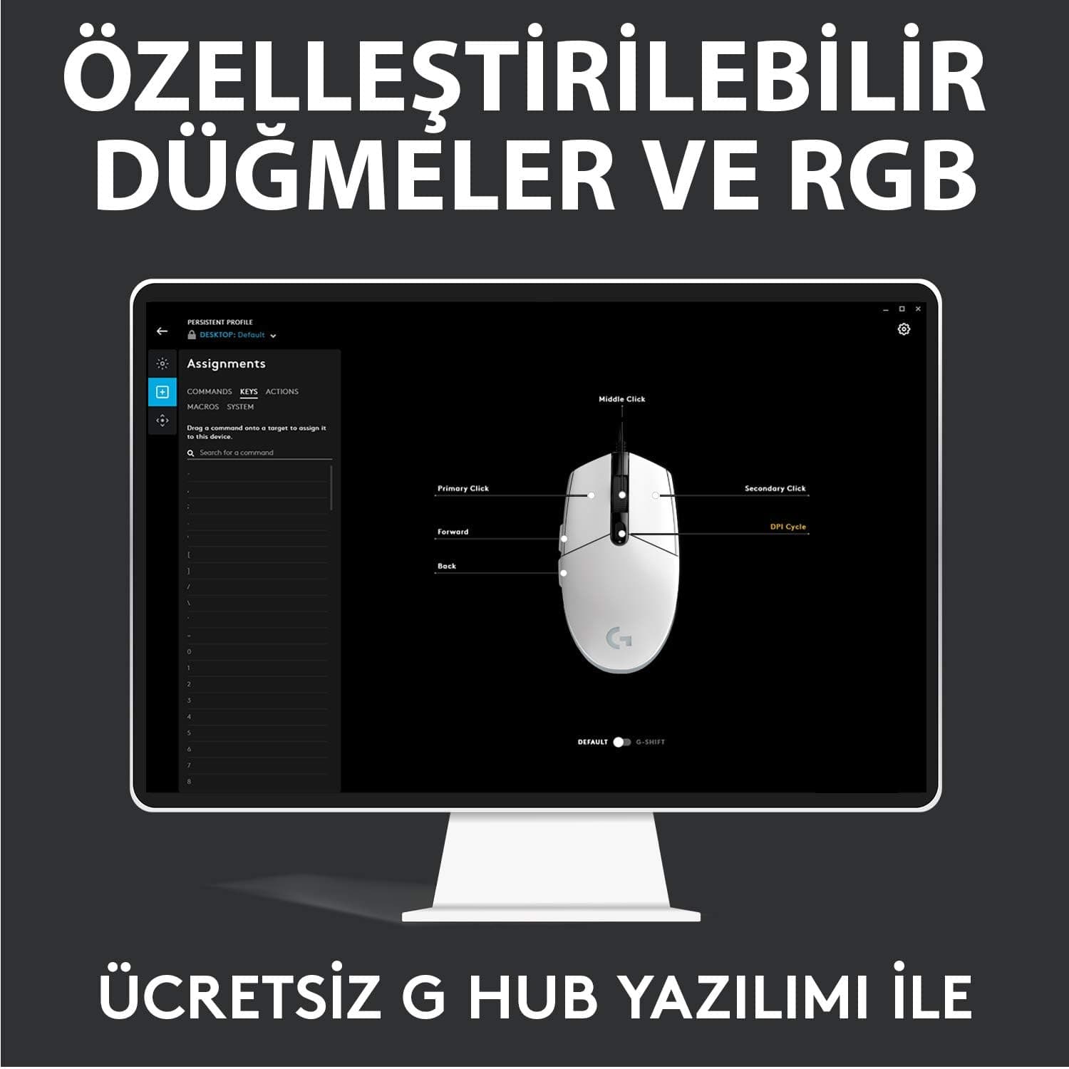 ماوس گیمینگ سیمی Logitech G با نورپردازی LIGHTSYNC RGB، ۸۰۰۰ DPI و ۶ کلید قابلبرنامهریزی مدل G102 ماوس گیمینگ سیمی Logitech G با نورپردازی LIGHTSYNC RGB، ۸۰۰۰ DPI و ۶ کلید قابلبرنامهریزی مدل G102