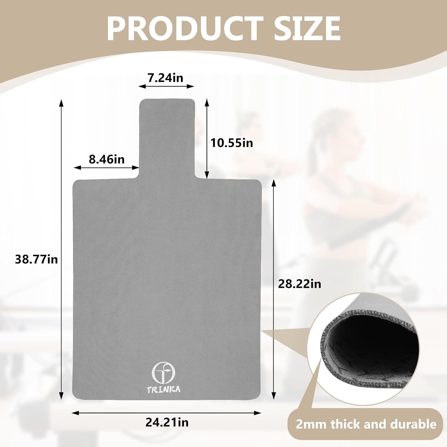زیرانداز دستگاه ریفورمر پیلاتس TRINKA ضدلغزش 2mm قابل شستوشو 39" x 24" زیرانداز دستگاه ریفورمر پیلاتس TRINKA ضدلغزش 2mm قابل شستوشو 39" x 24"