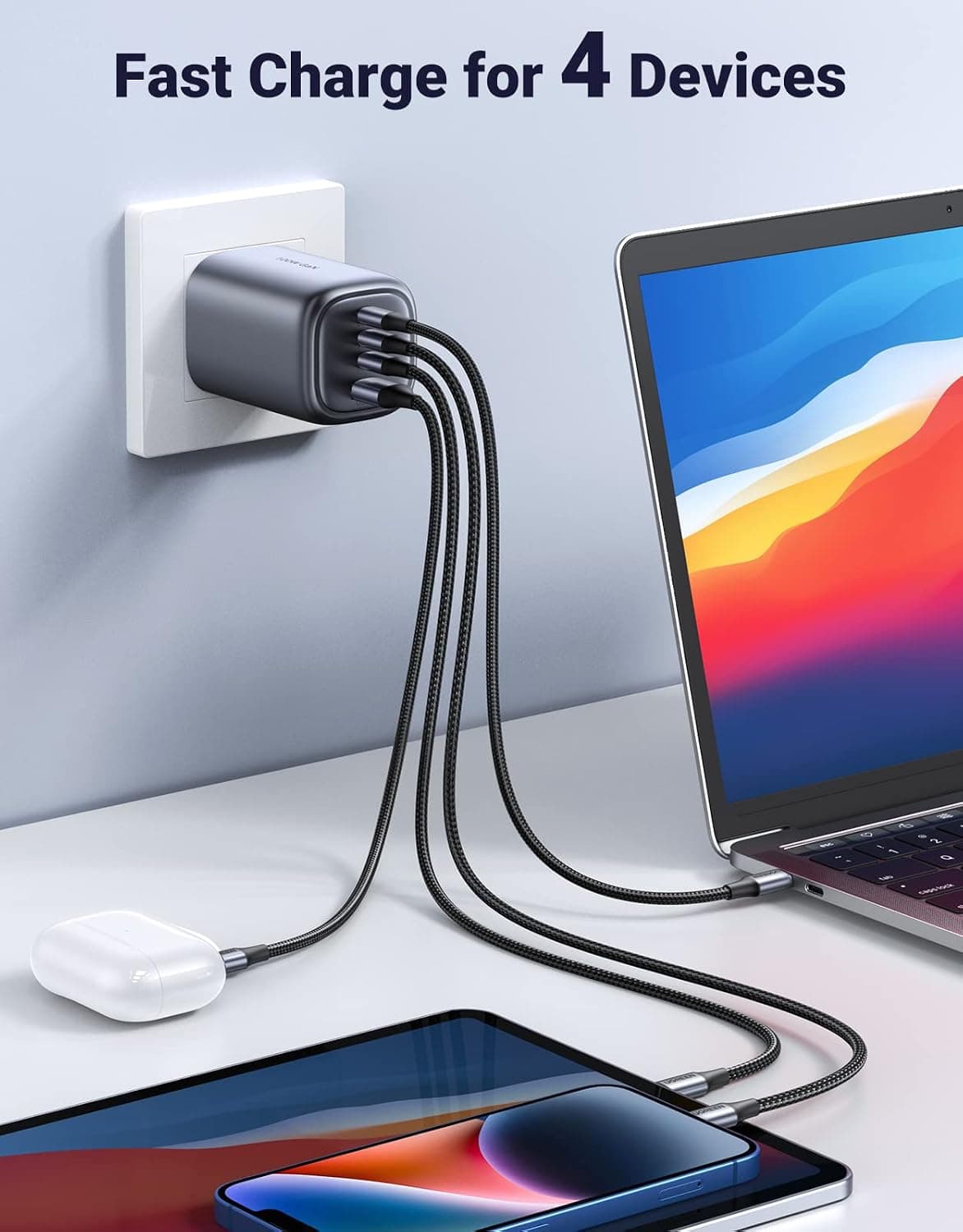 شارژر دیواری 4 پورت USB-C UGREEN Nexode 100W GaN شارژر دیواری 4 پورت USB-C UGREEN Nexode 100W GaN