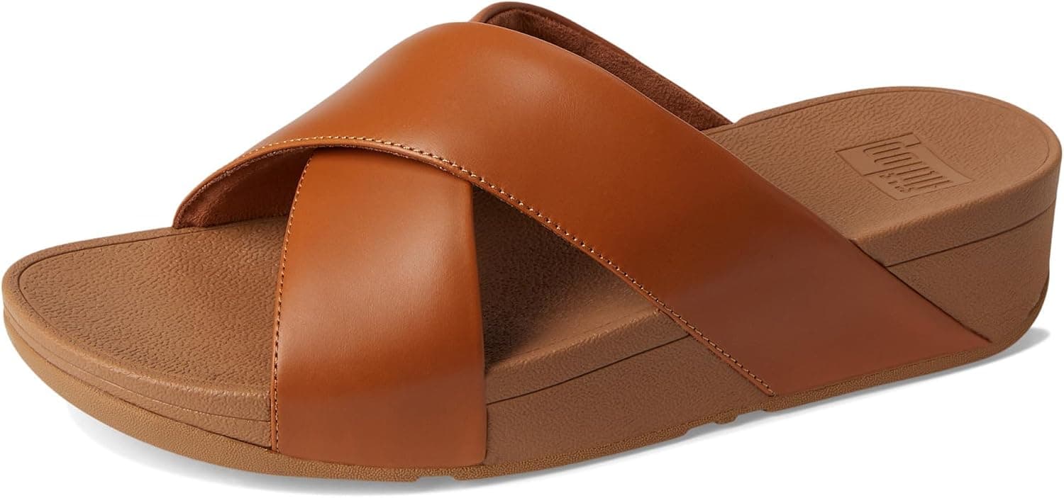 صندل زنانه Fitflop چرمی اسلاید بند متقاطع روباز مدل Lulu صندل زنانه Fitflop چرمی اسلاید بند متقاطع روباز مدل Lulu