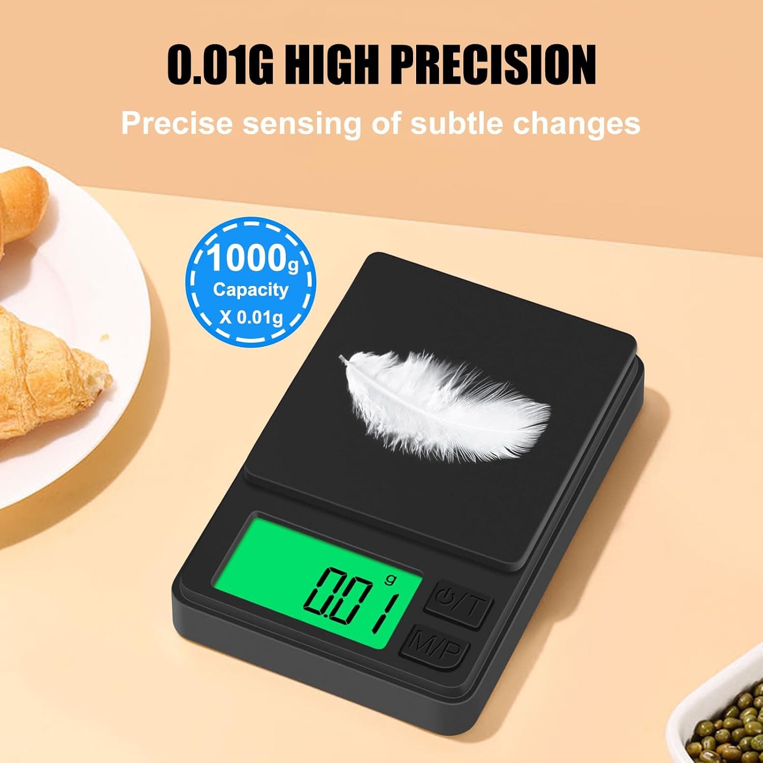 ترازو جیبی دیجیتال Diyife با کاور محافظ 1000g x 0.01g ترازو جیبی دیجیتال Diyife با کاور محافظ 1000g x 0.01g