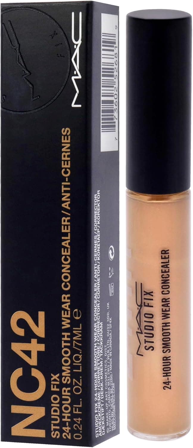 کانسیلر MAC Studio Fix 24 Hour Smooth Wear هلویی با زیرتن طلایی مدل NC42 کانسیلر MAC Studio Fix 24 Hour Smooth Wear هلویی با زیرتن طلایی مدل NC42