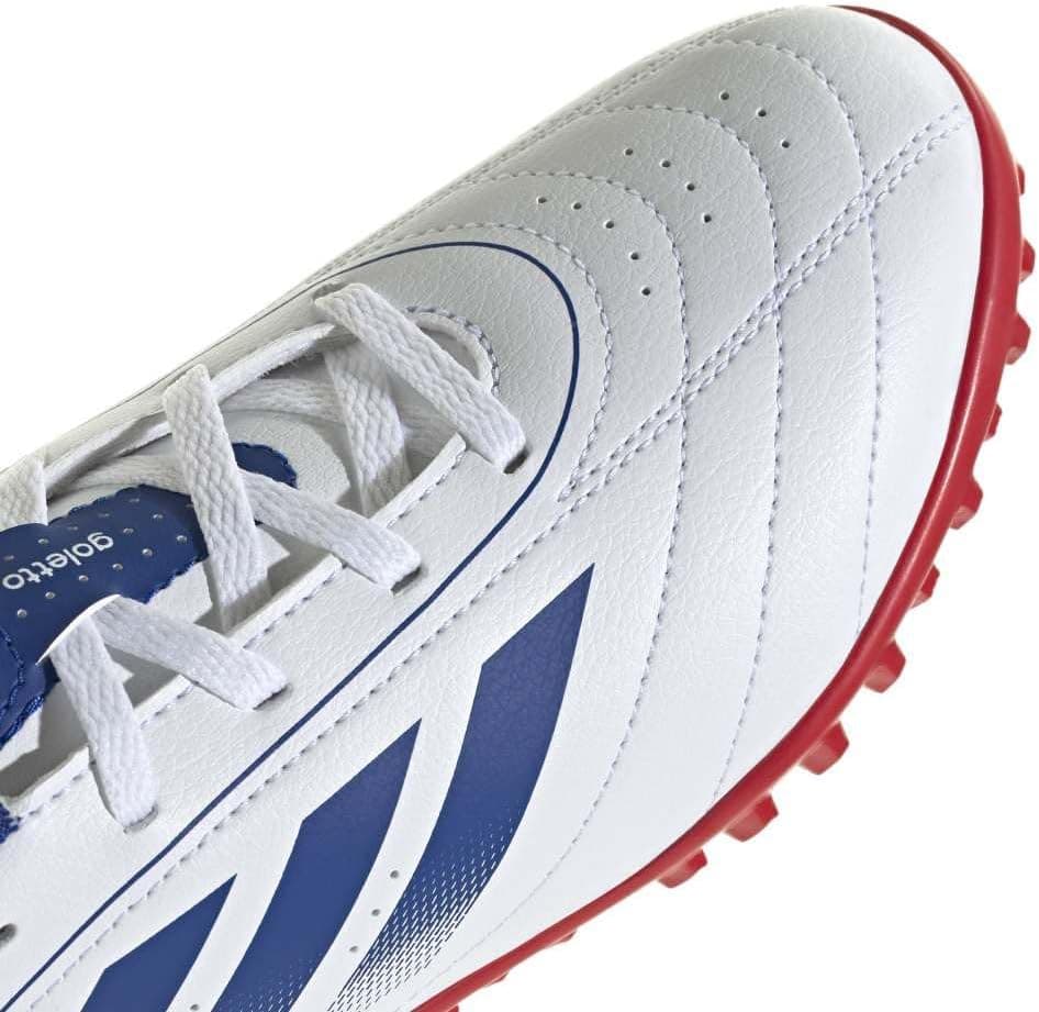 کفش فوتبال بچگانه adidas سفید هالی ساها مدل Goletto IX کفش فوتبال بچگانه adidas سفید هالی ساها مدل Goletto IX