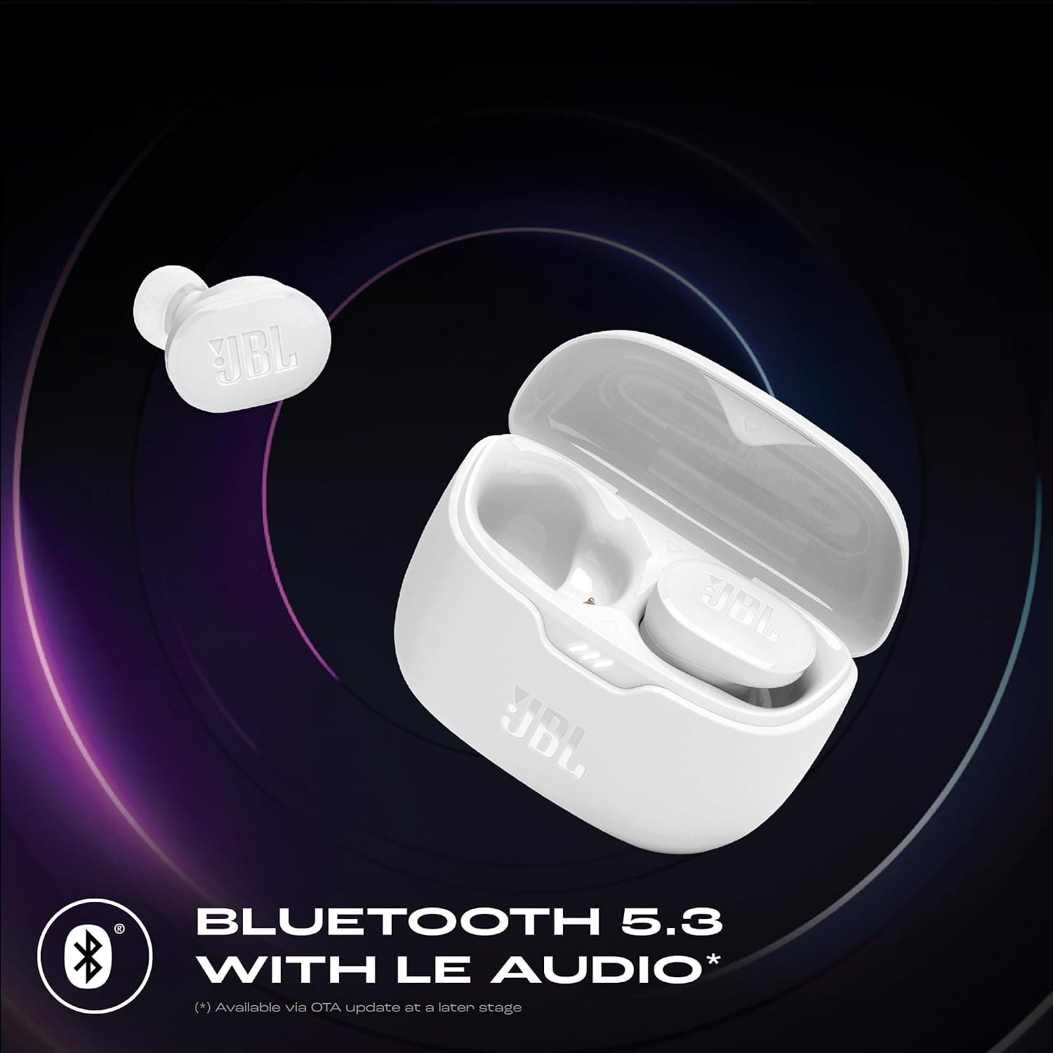 ایرباد بیسیم JBL Tune Buds با کاهش نویز، Bluetooth 5.3، تا 48 ساعت شارژدهی، شارژ سریع، سفید ایرباد بیسیم JBL Tune Buds با کاهش نویز، Bluetooth 5.3، تا 48 ساعت شارژدهی، شارژ سریع، سفید