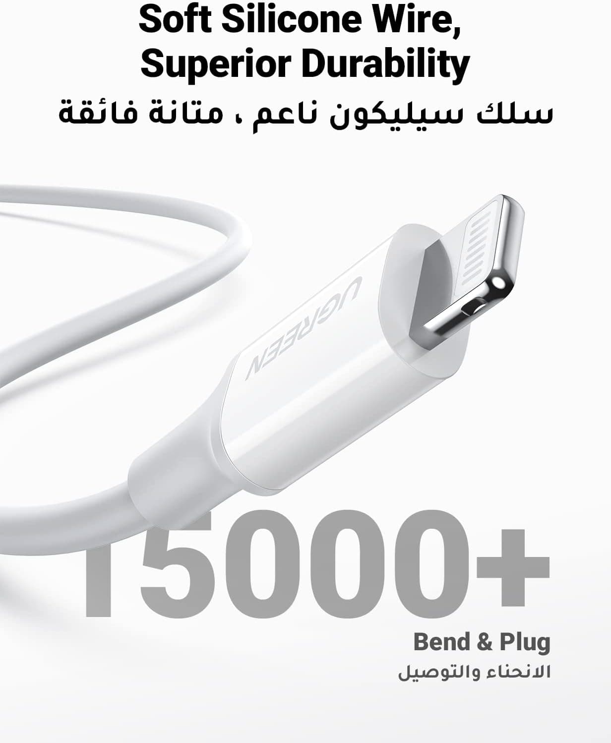 شارژر 20W UGREEN Type C با شارژ سریع PD و کابل Lightning 1M شارژر 20W UGREEN Type C با شارژ سریع PD و کابل Lightning 1M