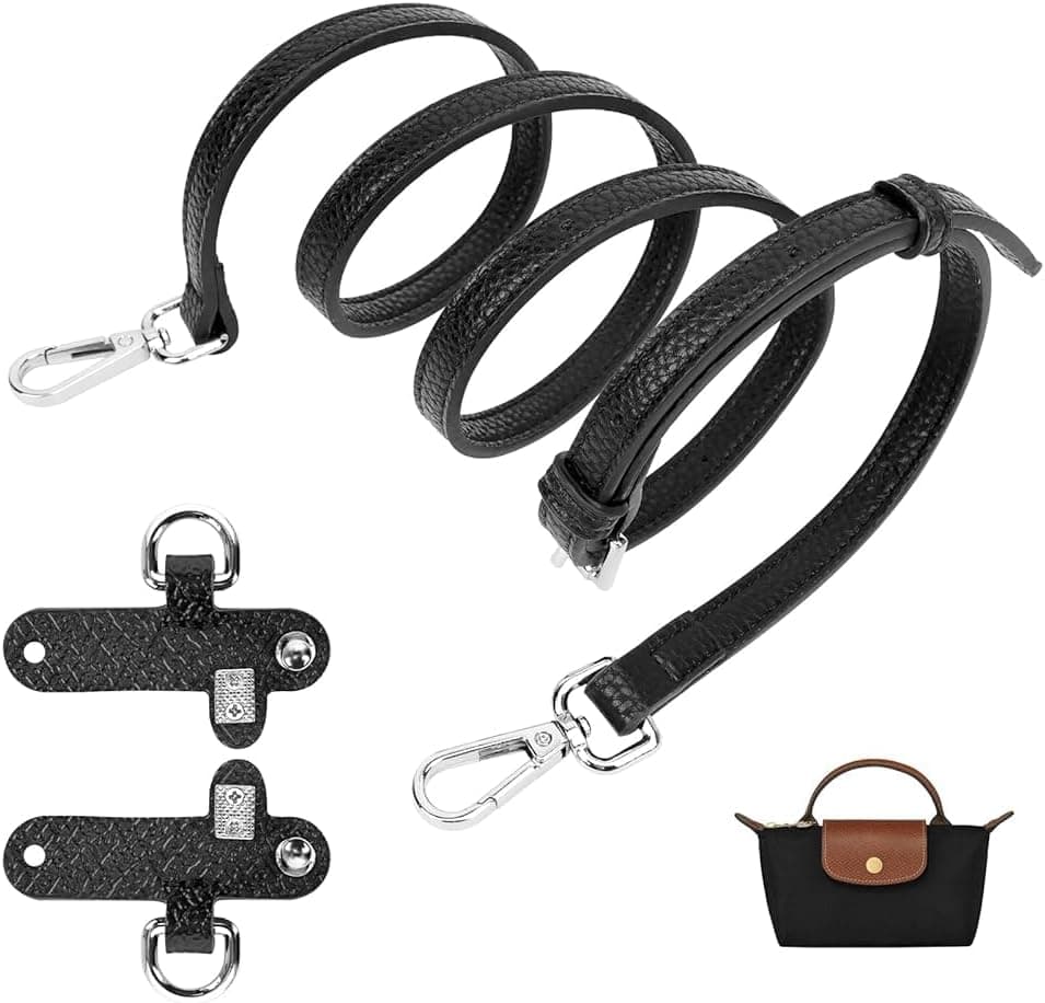 بند دوشی چرمی قابل تنظیم کیف زنانه GADITIEK برای Longchamp Mini Bag Straps و افزونه کمربند کیف عرض 1,2 cm بند دوشی چرمی قابل تنظیم کیف زنانه GADITIEK برای Longchamp Mini Bag Straps و افزونه کمربند کیف عرض 1,2 cm