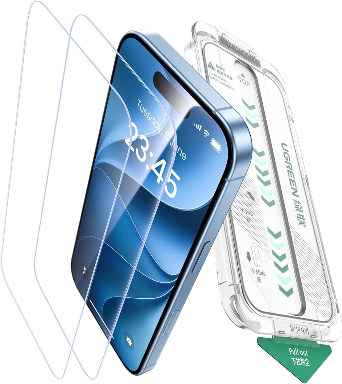 محافظ صفحه نمایش UGREEN iPhone 18 Pro Max/17 Pro Max تراز خودکار 2 Pack محافظ صفحه نمایش UGREEN iPhone 18 Pro Max/17 Pro Max تراز خودکار 2 Pack