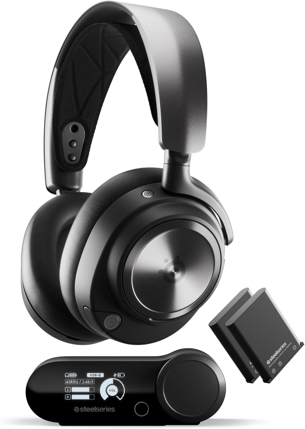 هدست گیمینگ بیسیم SteelSeries Arctis Nova Pro Wireless چندپلتفرمه با حذف نویز فعال مشکی هدست گیمینگ بیسیم SteelSeries Arctis Nova Pro Wireless چندپلتفرمه با حذف نویز فعال مشکی