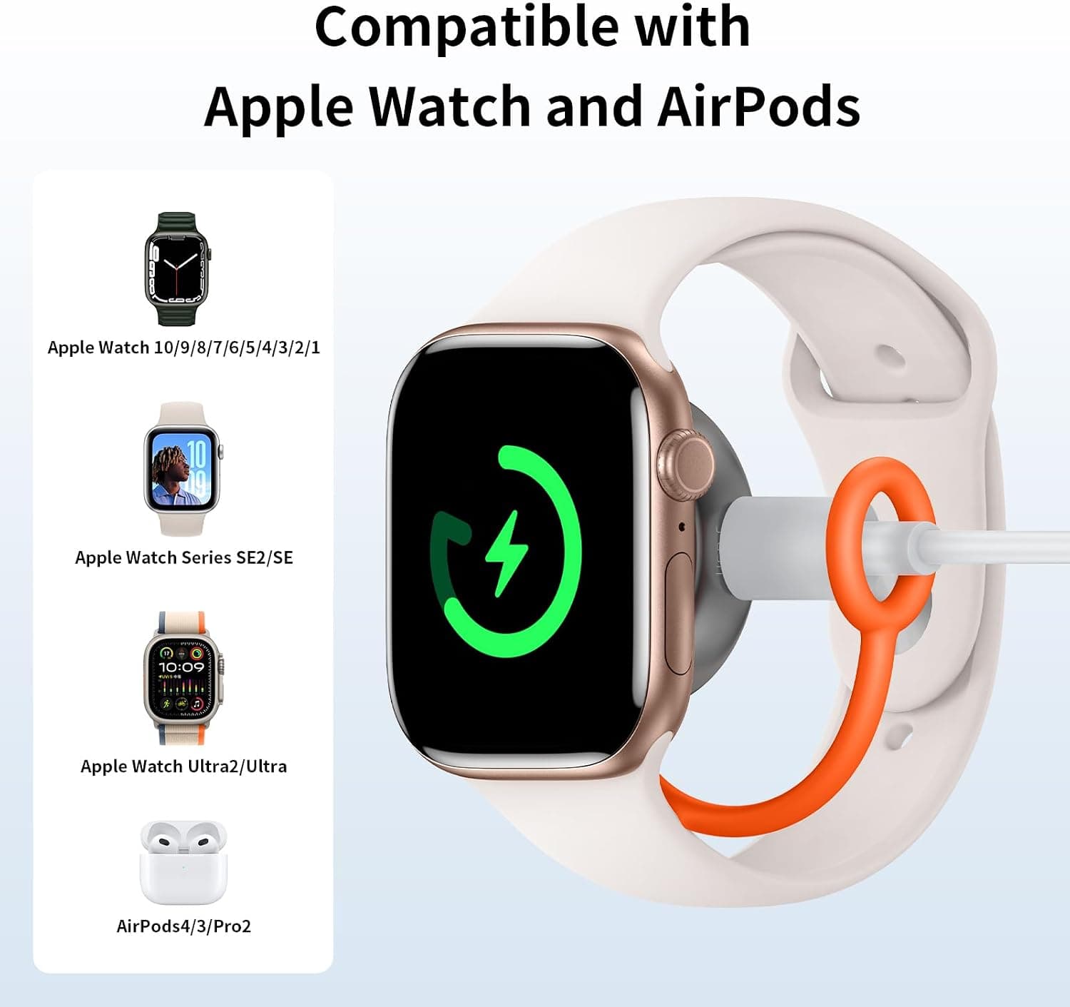 شارژر بیسیم مغناطیسی Mcdodo برای Apple Watch با USB-C و Lightning مشکی شارژر بیسیم مغناطیسی Mcdodo برای Apple Watch با USB-C و Lightning مشکی