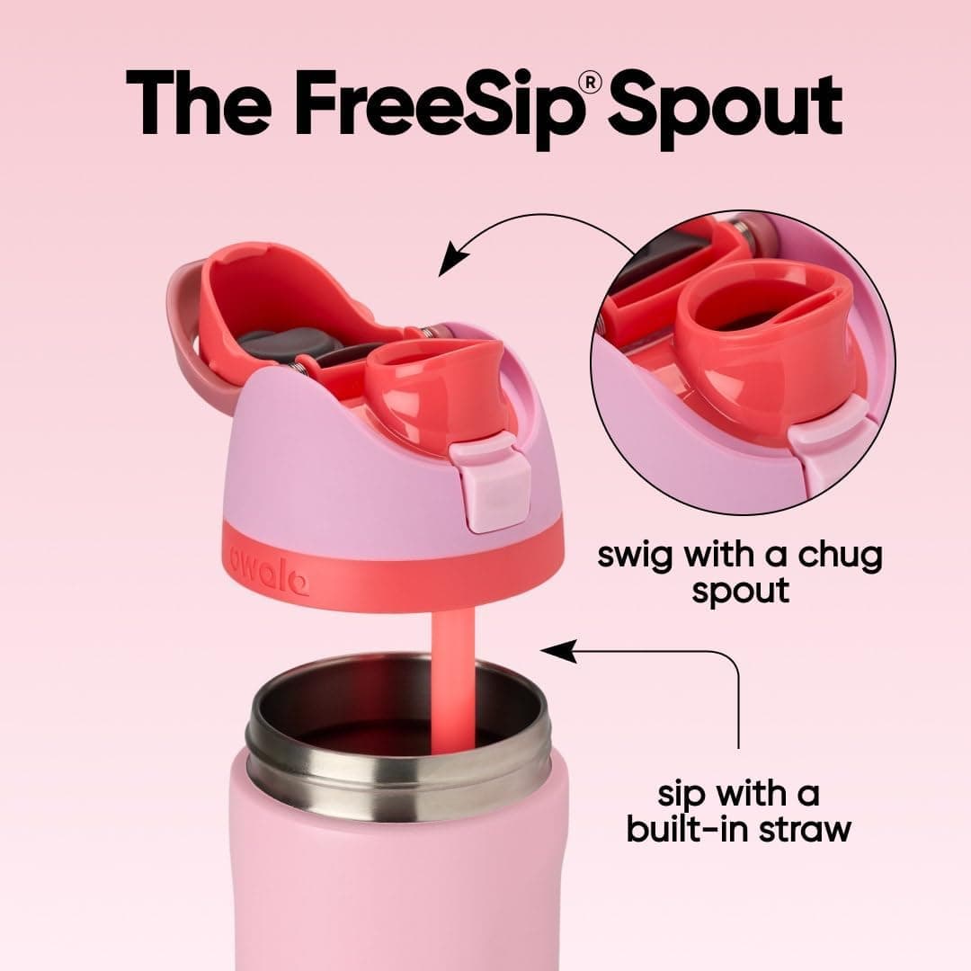 بطری آب Owala FreeSip استیل ضدزنگ 710ml مدل Angel Food Cake بطری آب Owala FreeSip استیل ضدزنگ 710ml مدل Angel Food Cake