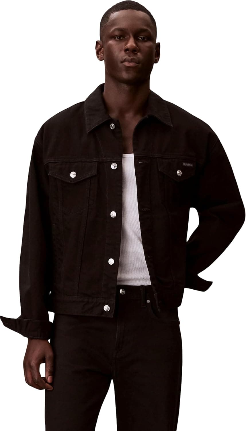 ژاکت مردانه Calvin Klein مشکی تراکر مدل 90S CK CLASSIC ژاکت مردانه Calvin Klein مشکی تراکر مدل 90S CK CLASSIC