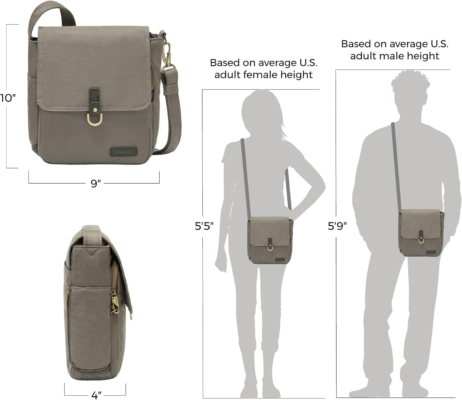 کیف پیک بزرگسال Travelon ضدسرقت مدل Courier Tour Bag کیف پیک بزرگسال Travelon ضدسرقت مدل Courier Tour Bag
