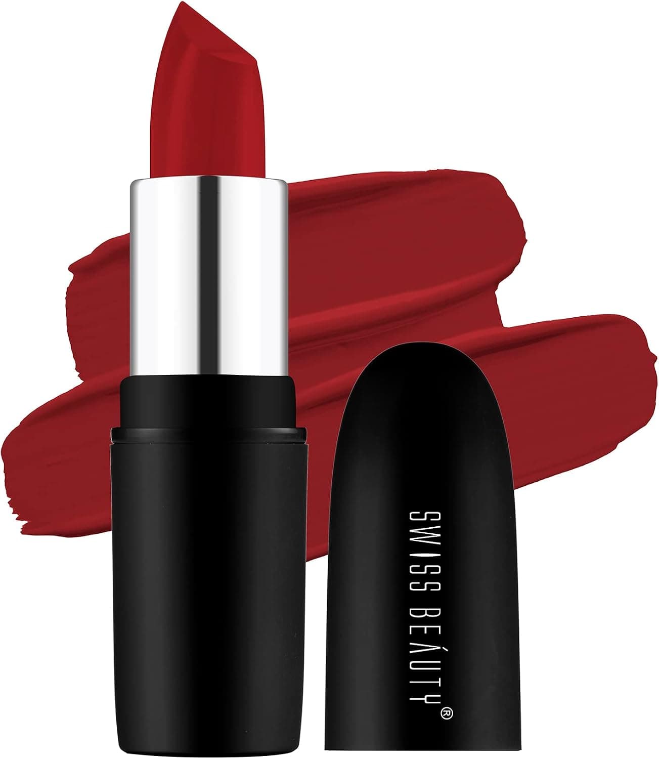 رژ لب کرمی مات SWISS BEAUTY رنگ قرمز تند 3.8gm رژ لب کرمی مات SWISS BEAUTY رنگ قرمز تند 3.8gm