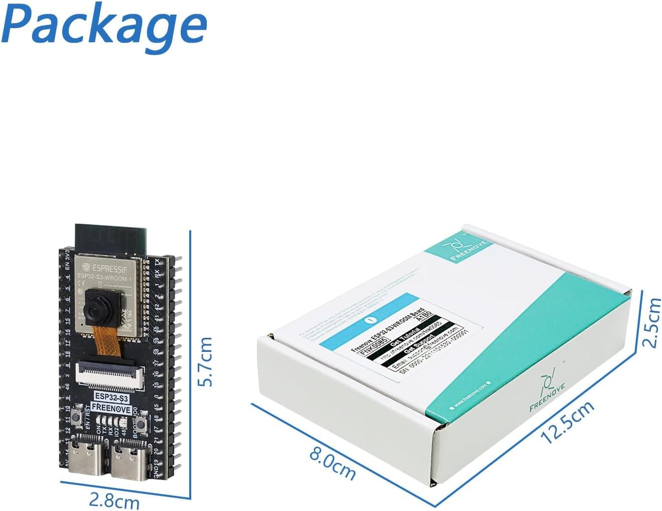 برد توسعه FREENOVE با دوربین داخلی و بیسیم مدل ESP32-S3-WROOM CAM برد توسعه FREENOVE با دوربین داخلی و بیسیم مدل ESP32-S3-WROOM CAM