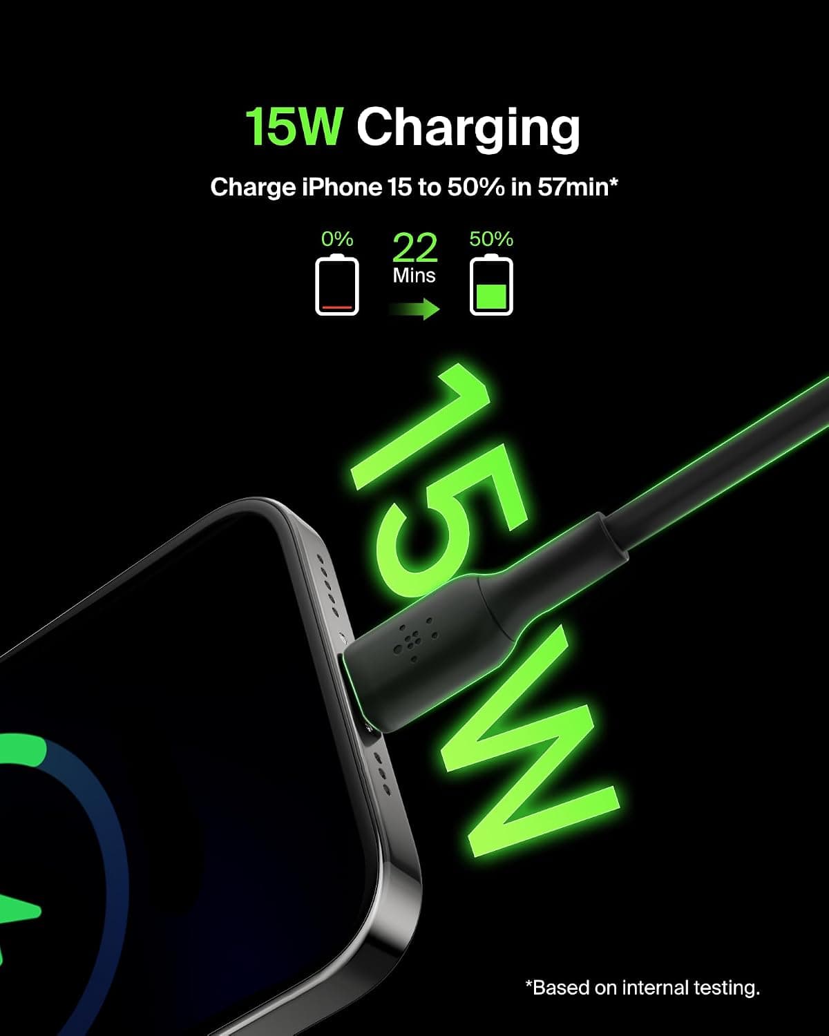 کابل شارژ Belkin Fast Charge USB-C به USB-A 1m مشکی کابل شارژ Belkin Fast Charge USB-C به USB-A 1m مشکی