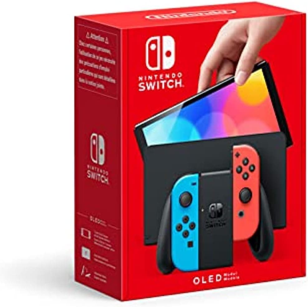 کنسول بازی Nintendo Switch مدل OLED، آبی نئونی/قرمز نئونی، نسخه بینالمللی کنسول بازی Nintendo Switch مدل OLED، آبی نئونی/قرمز نئونی، نسخه بینالمللی