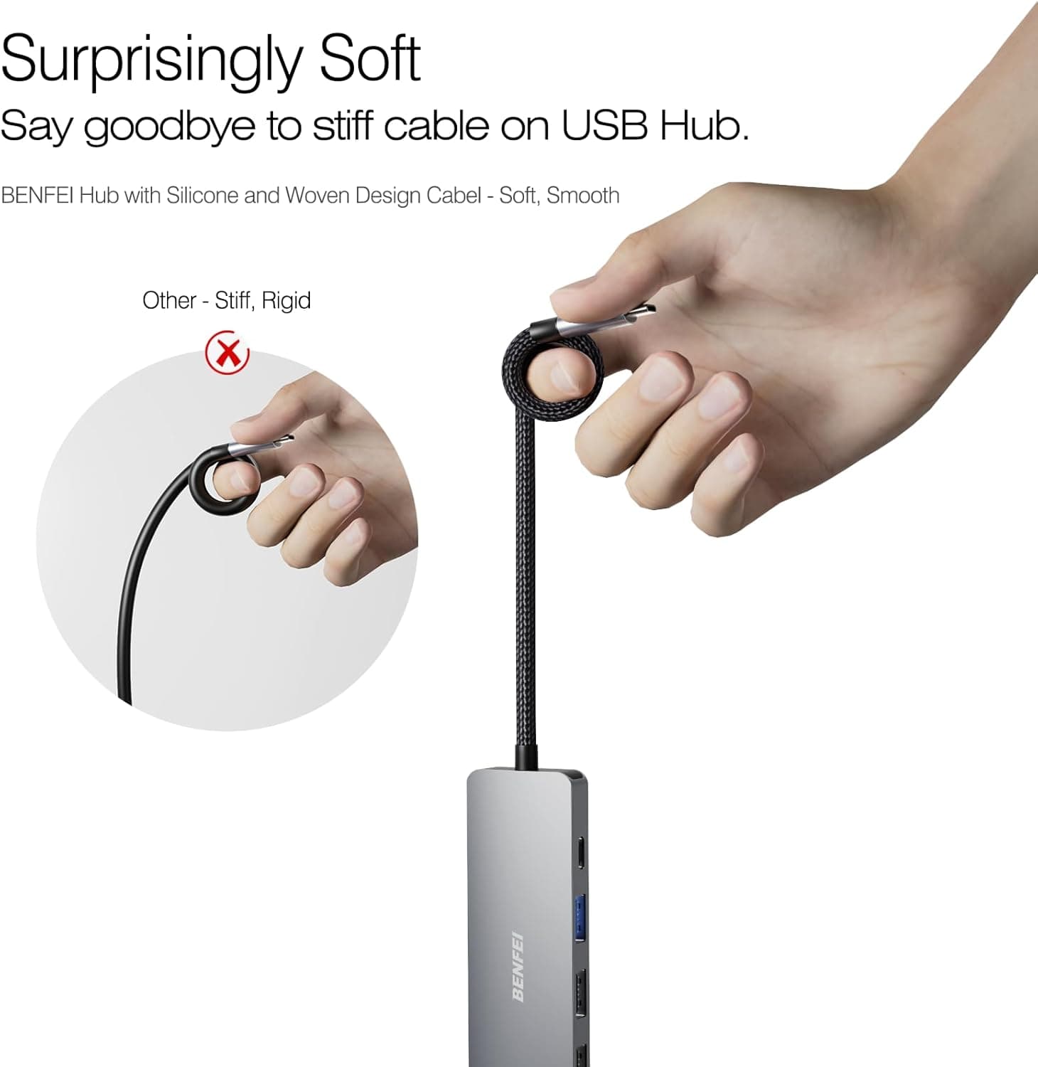 هاب ۵ در ۱ USB-C BENFEI با HDMI ۴K و Power Delivery ۱۰۰ وات هاب ۵ در ۱ USB-C BENFEI با HDMI ۴K و Power Delivery ۱۰۰ وات