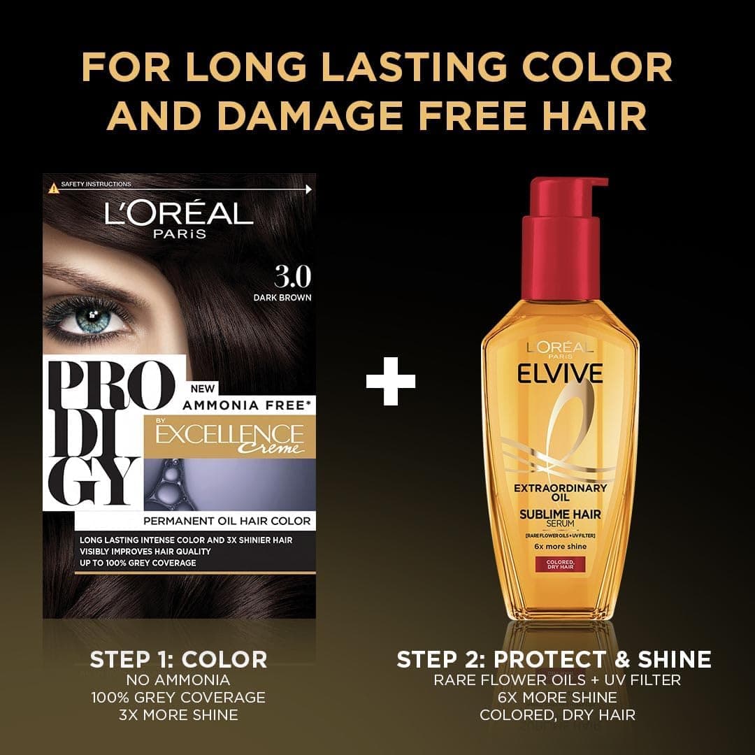 رنگ موی L'Oreal Paris Prodigy قهوهای تیره مدل 3.0 بسته 1pkt رنگ موی L'Oreal Paris Prodigy قهوهای تیره مدل 3.0 بسته 1pkt