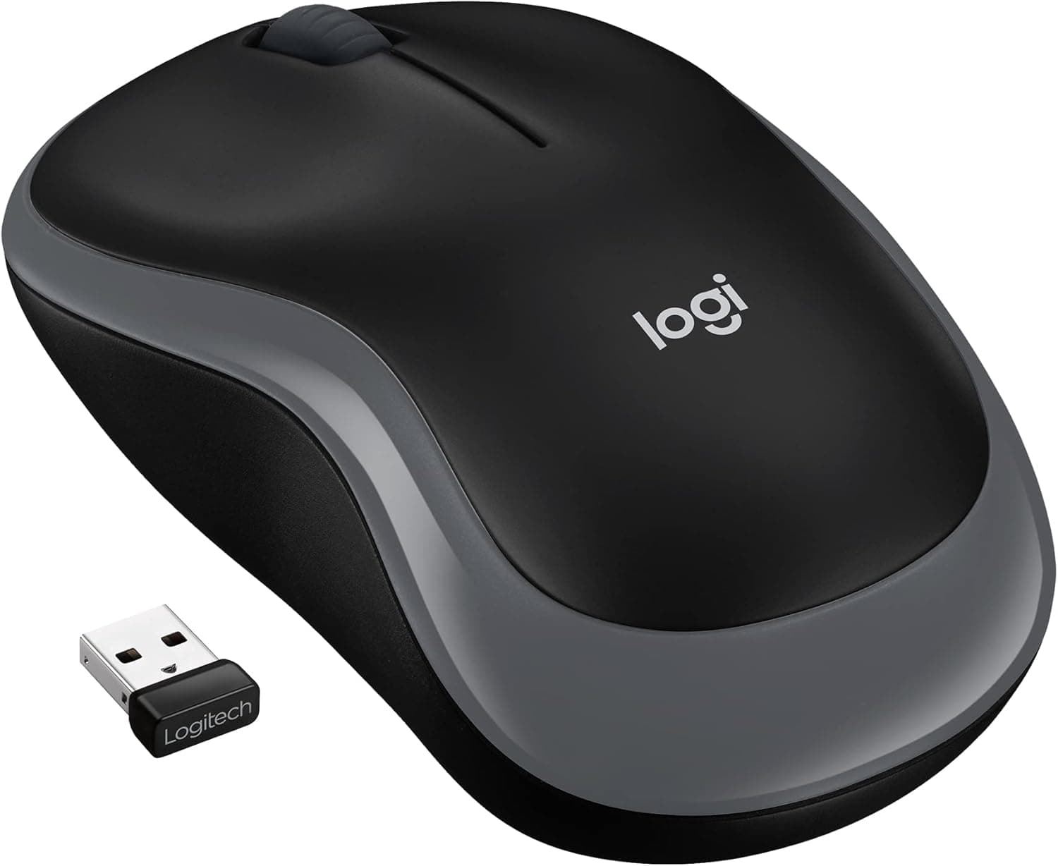 ماوس بیسیم Logitech مدل M185، حسگر اپتیکال 1.000 DPI، خاکستری ماوس بیسیم Logitech مدل M185، حسگر اپتیکال 1.000 DPI، خاکستری
