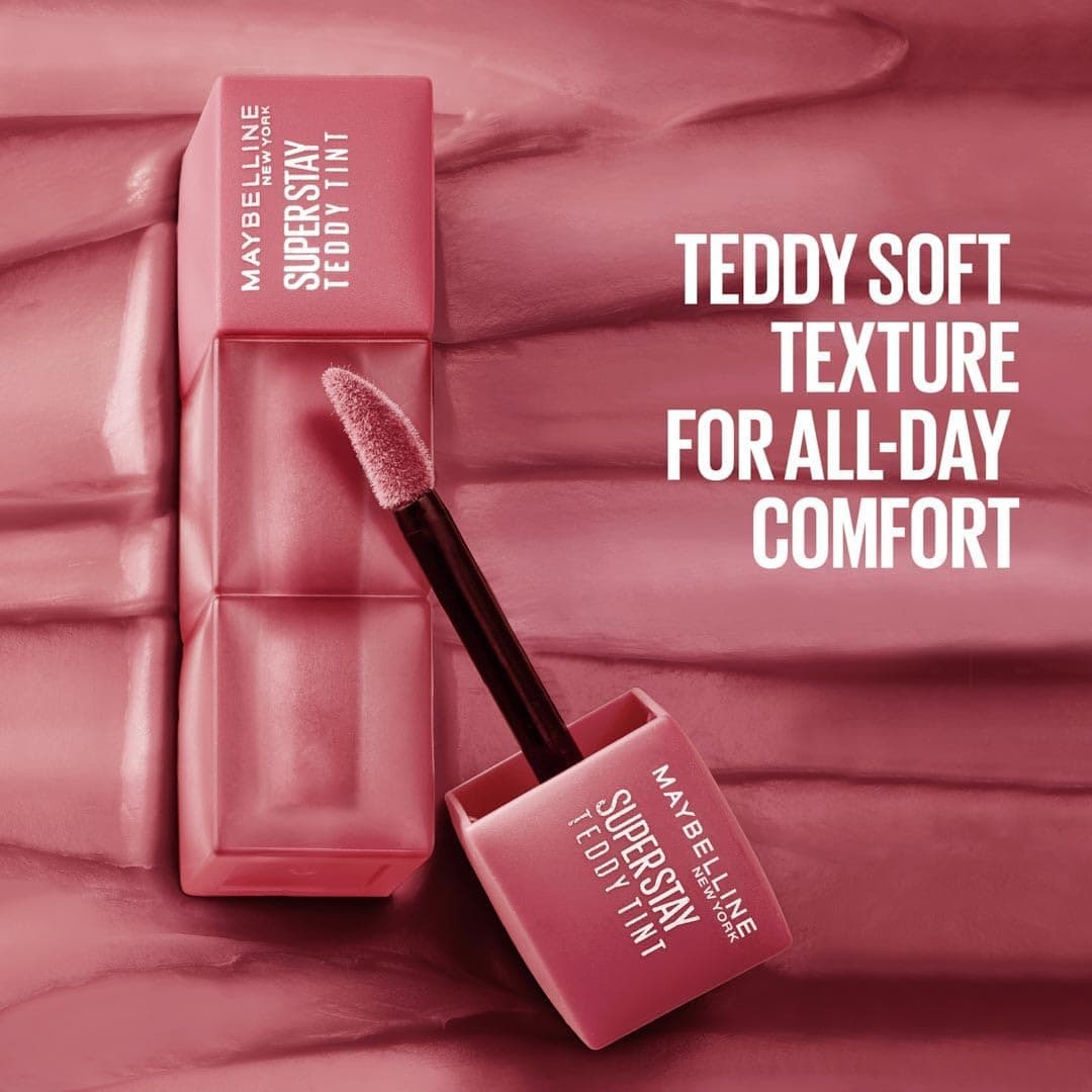 رژ لب Maybelline New York مات نرم ماندگار Super Stay Teddy Tint مدل 15 SKINNYDIP رژ لب Maybelline New York مات نرم ماندگار Super Stay Teddy Tint مدل 15 SKINNYDIP