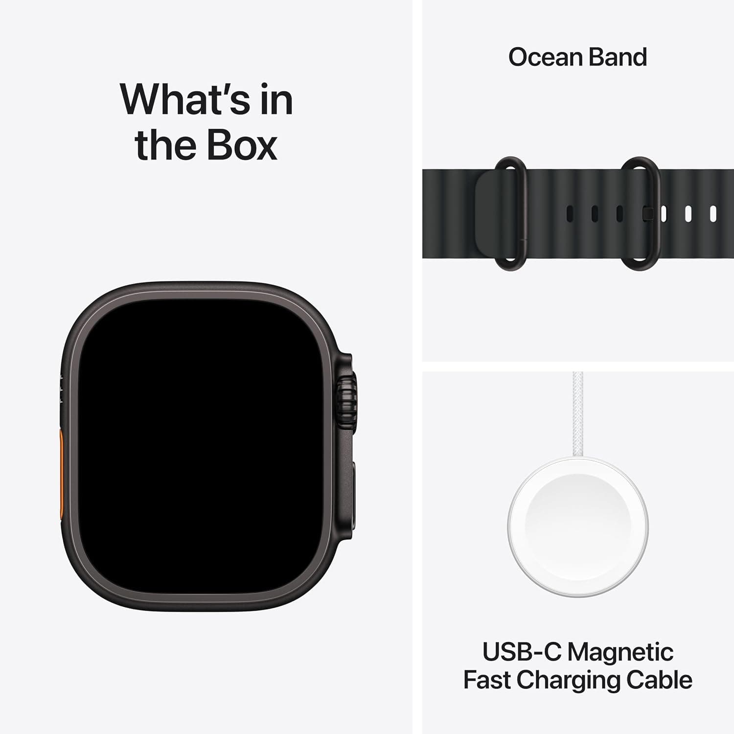 ساعت هوشمند Apple برای دویدن و ورزشهای چندگانه با GPS + Cellular مدل Ultra 3، 49mm با قاب تیتانیومی مشکی مقاوم و بند مشکی Ocean Band ساعت هوشمند Apple برای دویدن و ورزشهای چندگانه با GPS + Cellular مدل Ultra 3، 49mm با قاب تیتانیومی مشکی مقاوم و بند مشکی Ocean Band